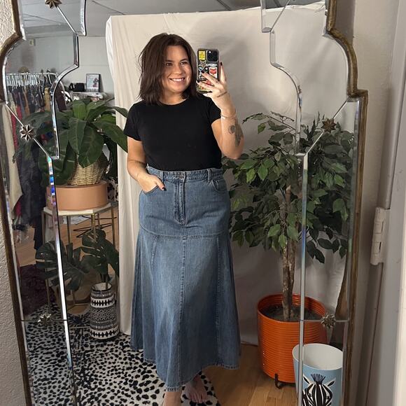 NWT Anthropologie Mare Mare denim midi skirt - Picture 1 of 7